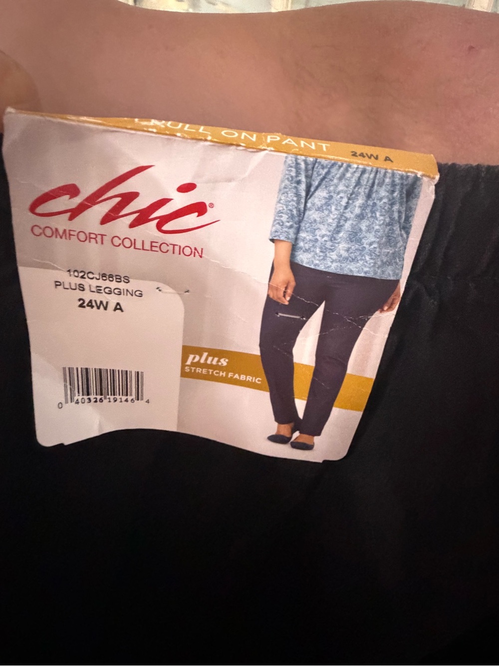 chic Plus Stretch Leggings - Black
